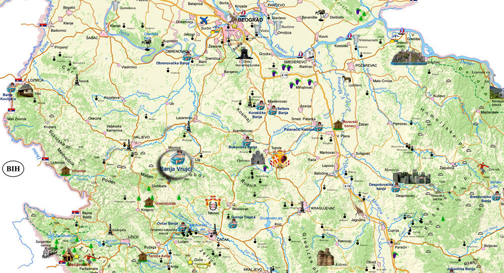 mapa banja srbije Prostorni podaci za celu Srbiju na novom portalu › Made in Germany.rs mapa banja srbije
